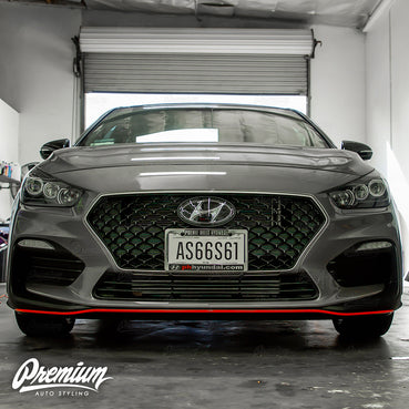 Front Lip Pinstripe Vinyl Overlay - Gloss Red | 2019-2020 Hyundai Elantra GT N Line Hatchback