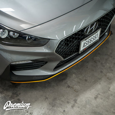 Front Lip Pinstripe Vinyl Overlay - Gloss Red | 2019-2020 Hyundai Elantra GT N Line Hatchback