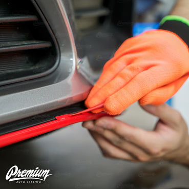 Front Lip Pinstripe Vinyl Overlay - Gloss Red | 2019-2020 Hyundai Elantra GT N Line Hatchback