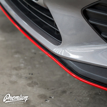 Front Lip Pinstripe Vinyl Overlay - Gloss Red | 2019-2020 Hyundai Elantra GT N Line Hatchback