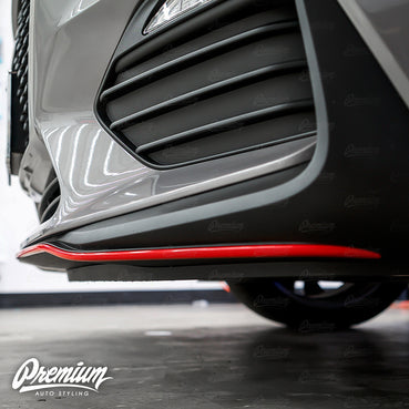 Front Lip Pinstripe Vinyl Overlay - Gloss Red | 2019-2020 Hyundai Elantra GT N Line Hatchback