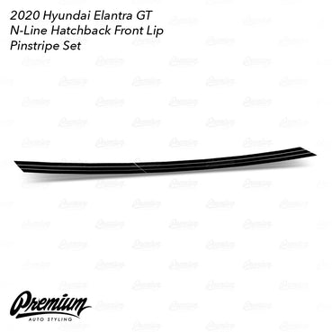 Front Lip Pinstripe Vinyl Overlay - Gloss Red | 2019-2020 Hyundai Elantra GT N Line Hatchback