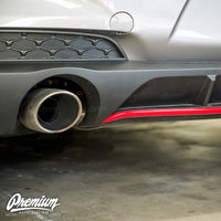 Rear Diffuser Pinstripe Vinyl Overlay - Gloss Red | 2019-2020 Hyundai Elantra GT N Line Hatchback