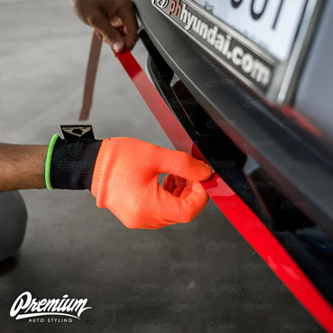 Front Lip Pinstripe Vinyl Overlay - Gloss Red | 2019-2020 Hyundai Elantra GT N Line Hatchback