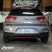 Rear Diffuser Pinstripe Vinyl Overlay - Gloss Red | 2019-2020 Hyundai Elantra GT N Line Hatchback