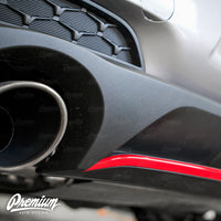 Rear Diffuser Pinstripe Vinyl Overlay - Gloss Red | 2019-2020 Hyundai Elantra GT N Line Hatchback