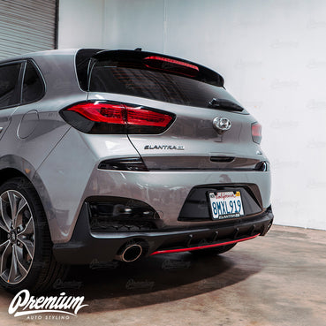 License Plate Black Out Overlay | 2019-2020 Hyundai Elantra GT N-Line Hatchback