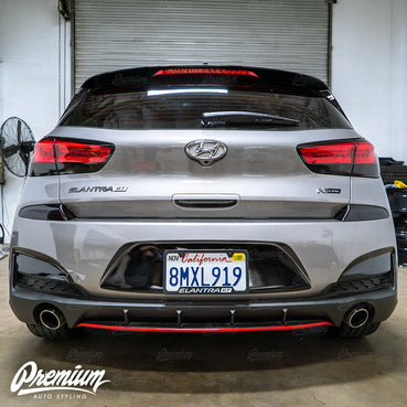 License Plate Black Out Overlay | 2019-2020 Hyundai Elantra GT N-Line Hatchback