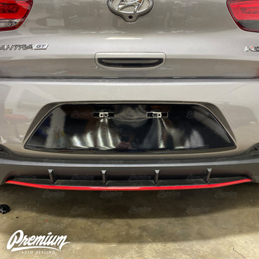 License Plate Black Out Overlay | 2019-2020 Hyundai Elantra GT N-Line Hatchback