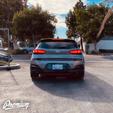 License Plate Black Out Overlay | 2019-2020 Hyundai Elantra GT N-Line Hatchback