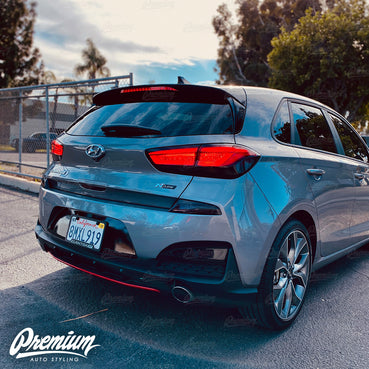 License Plate Black Out Overlay | 2019-2020 Hyundai Elantra GT N-Line Hatchback