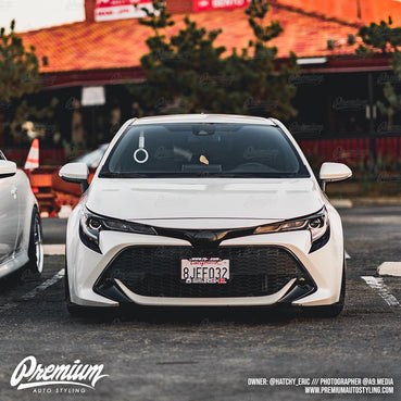 Stealth - Front Vinyl Emblem Overlay | 2019-2024 Toyota Corolla Hatchback / 2020-2022 Toyota Corolla Sedan with Radar / 2023-2026 Toyota Corolla Sedan with Radar