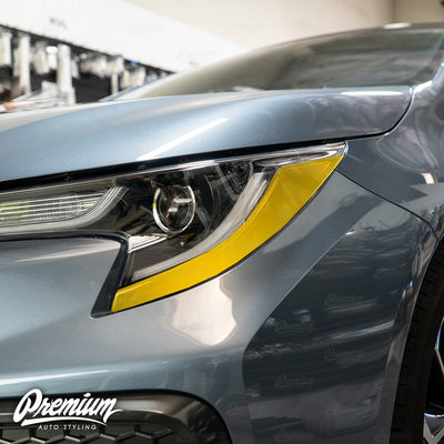Headlight Amber Delete Overlay - Smoke Tint | 2020-2022 Toyota Corolla Sedan