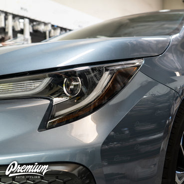 Headlight Amber Delete Overlay - Smoke Tint | 2020-2022 Toyota Corolla Sedan