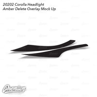 Headlight Amber Delete Overlay - Gloss Black | 2019-2022 Toyota Corolla Hatchback