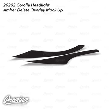 Headlight Amber Delete Overlay - Gloss Black | 2019-2022 Toyota Corolla Hatchback