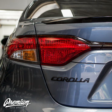 2020-2022 Toyota Corolla Sedan Tail Light Reverse Light Overlay - Red Tint | E210