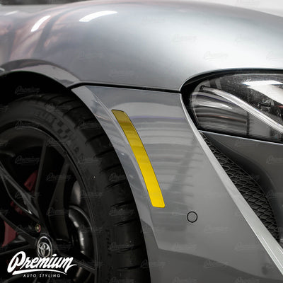 Front Side Marker Reflector Vinyl Overlays - Smoked Tint | 2020+ Toyota GR Supra