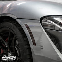 Front Side Marker Reflector Vinyl Overlays - Smoked Tint | 2020+ Toyota GR Supra