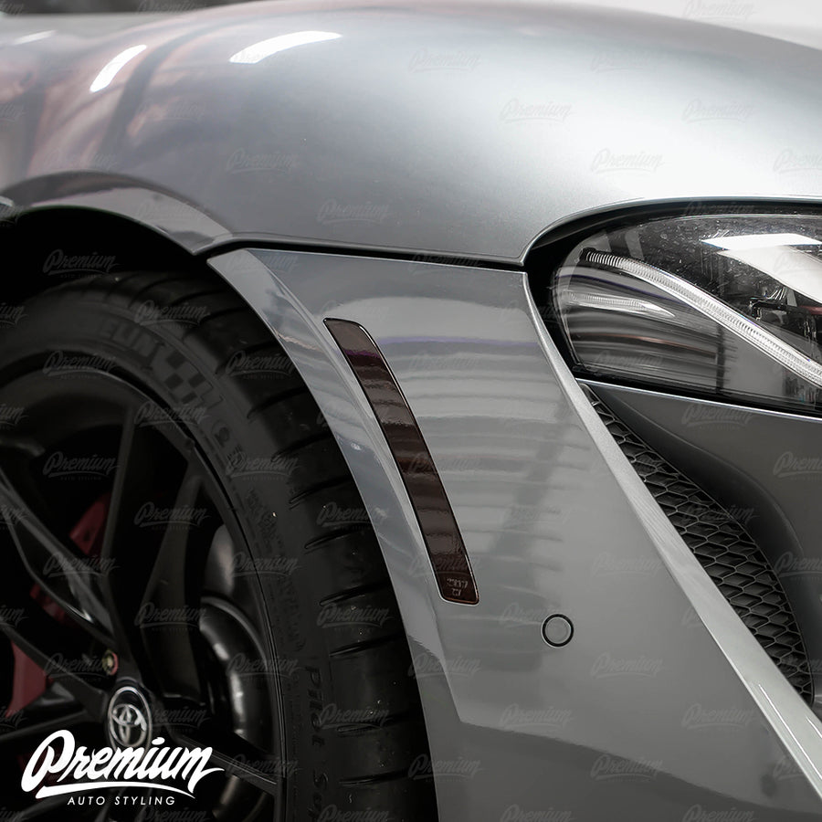 Front Side Marker Reflector Vinyl Overlays - Smoked Tint | 2020+ Toyota GR Supra