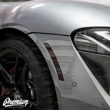 Front Side Marker Reflector Vinyl Overlays - Smoked Tint | 2020+ Toyota GR Supra