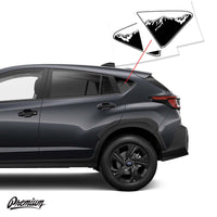 Mtn. Range Quarter Window DECAL | 2024+ Subaru Crosstrek