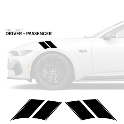 Pony Double Bar Fender Stripe Kit | 2024+ Mustang