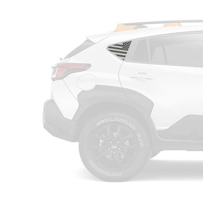 American Flag Quarter Window DECAL Set | 2024+ Subaru Crosstrek