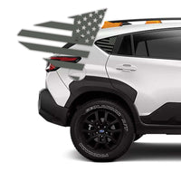 American Flag Quarter Window DECAL Set | 2024+ Subaru Crosstrek
