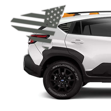 American Flag Quarter Window DECAL Set
