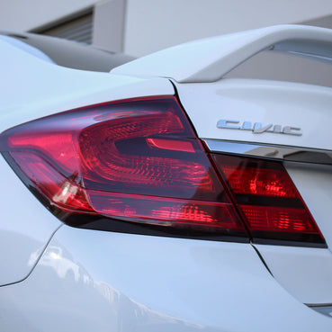 2013-2015 Honda Civic Sedan Tail Light Reverse & Turn Signal Red Tint Overlay