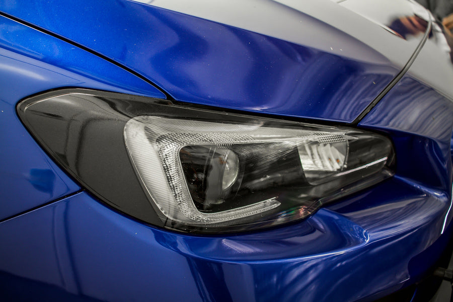 Headlight Amber Delete w/ Eyelid Overlay – Gloss Black | 2015-2017 WRX/STI | 2018-2021 WRX/PREMIUM