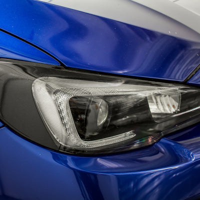 Headlight Amber Delete w/ Eyelid Overlay – Gloss Black | 2015-2017 WRX/STI | 2018-2021 WRX/PREMIUM