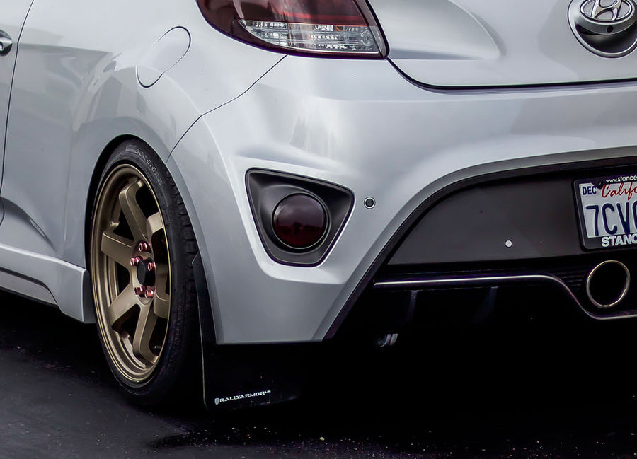 Rear Bumper Reflector Overlay -Smoke Tint | 2011-2017 Hyundai Veloster Turbo