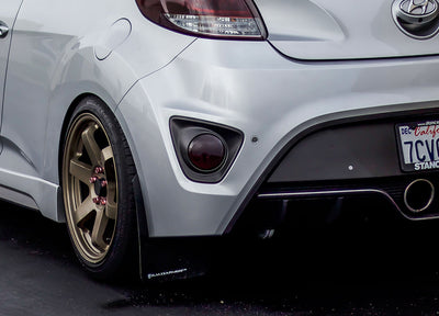 Rear Bumper Reflector Overlay -Smoke Tint | 2011-2017 Hyundai Veloster Turbo