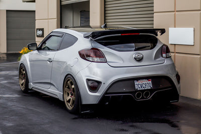 Rear Bumper Reflector Overlay -Smoke Tint | 2011-2017 Hyundai Veloster Turbo