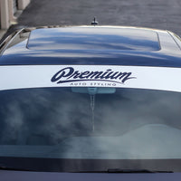 Premium Signature Window Banner ( White Base | Black Logo )