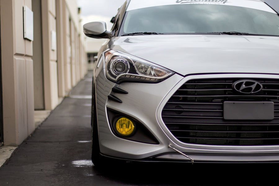 Fog Light Tint Overlay - Rally Yellow/Smoke | 2012-2017 Hyundai Veloster Turbo