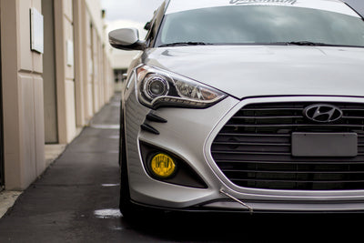 Fog Light Tint Overlay - Rally Yellow/Smoke | 2012-2017 Hyundai Veloster Turbo