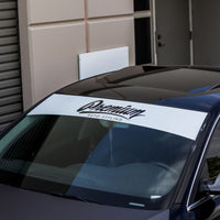 Premium Signature Window Banner ( White Base | Black Logo )