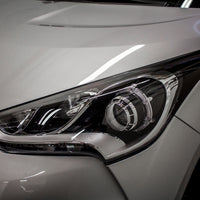 Headlight Amber Delete Smoke Tint/Gloss Black Vinyl Overlay | 2011-2017 Hyundai Veloster