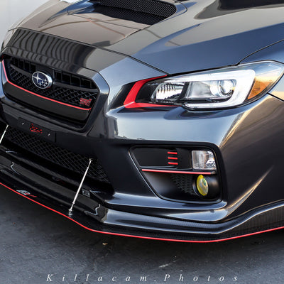 Headlight Front Bumper Under Eyelid Vinyl Overlay ( Choose Your Color ) | 2015-2017 Subaru WRX / STI