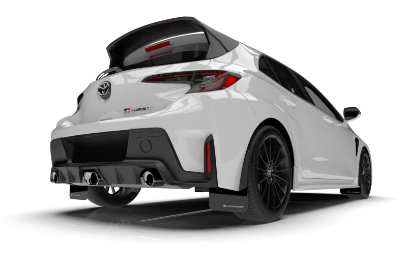Rally Armor UR Mud Flaps | Black with White Logo