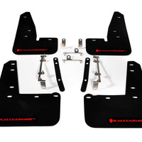 Rally Armor UR Mud Flaps | Black with Red Logo
