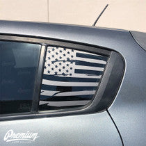 Distressed Flag Rear Quarter Window | 2014-2016 Kia Forte Hatchback