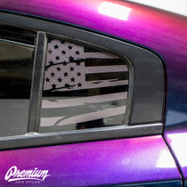 2011-2022 Dodge Charger distressed USA flag quarter window decals