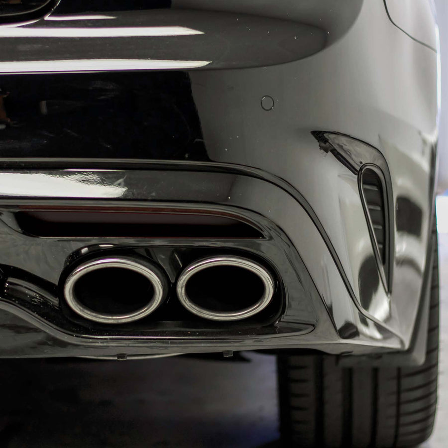 Rear Reflector Smoke Tint/Gloss Black Overlay | 2018-2021 Kia Stinger (GT Model Only)