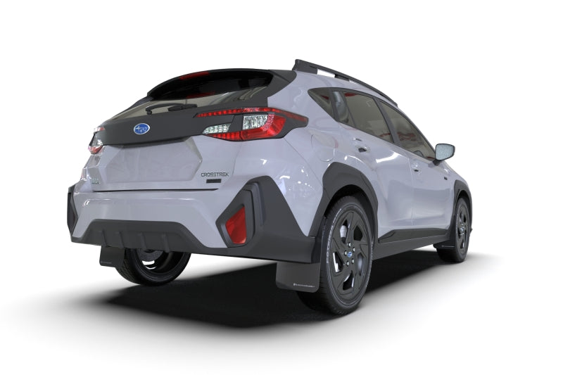 Subaru Crosstrek Rally Armor UR Mud Flaps Black with Gray Logo