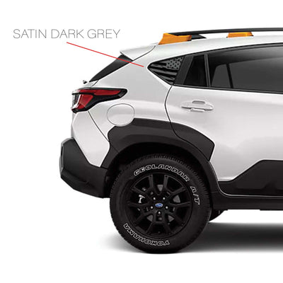Distressed Flag Quarter Window DECAL Set | 2024+ Subaru Crosstrek