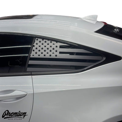 2015-2019 Lexus RC | Quarter Window US Flag DECALs (Pair)